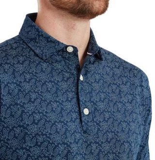 FootJoy Wingtip Floral Lisle męskie polo, granatowe