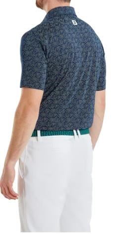 FootJoy Wingtip Floral Lisle męskie polo, granatowe