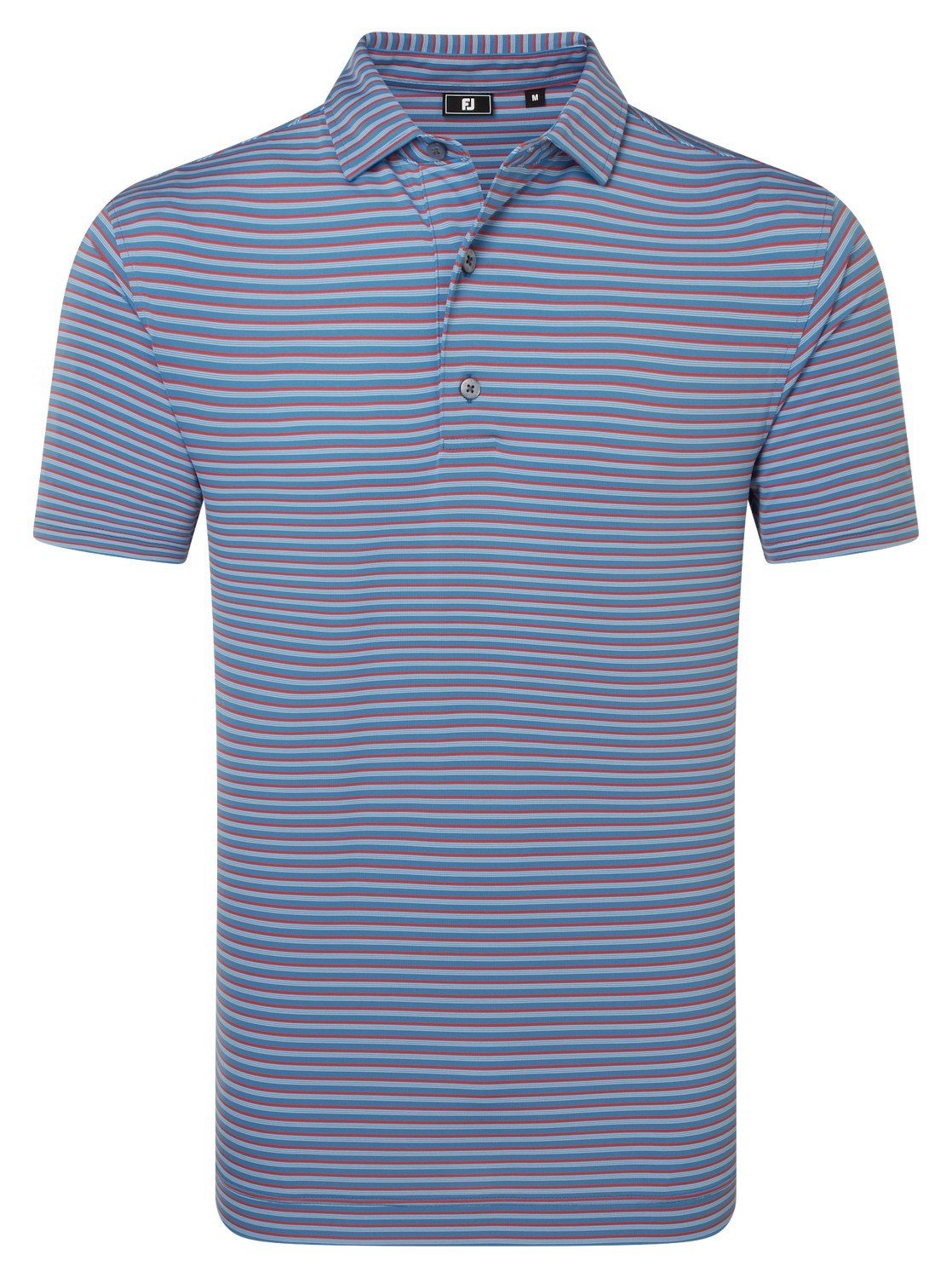 FootJoy Shadow Stripe Lisle męskie polo, coastal blue