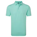 FootJoy Shadow Stripe Lisle męskie polo, sea glass
