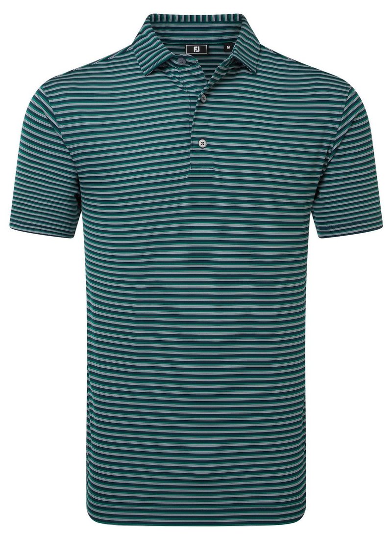 FootJoy Shadow Stripe Lisle męskie polo, granatowe