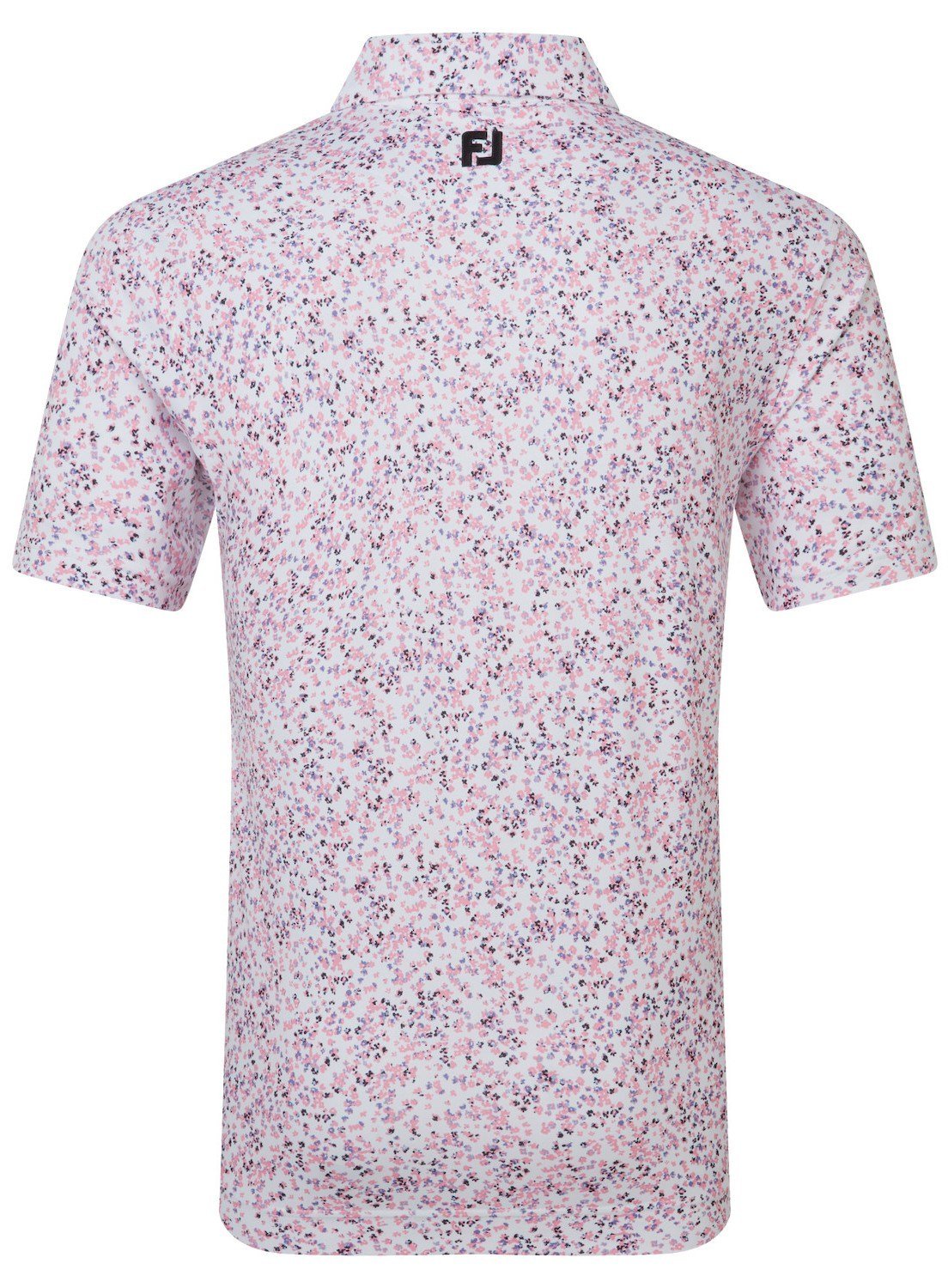 FootJoy Watercolour Floral Print Pique męskie polo, white/pink pop/black