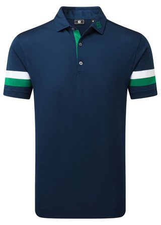 FootJoy Sleeve Stripe Pique męskie polo, navy/field green/white