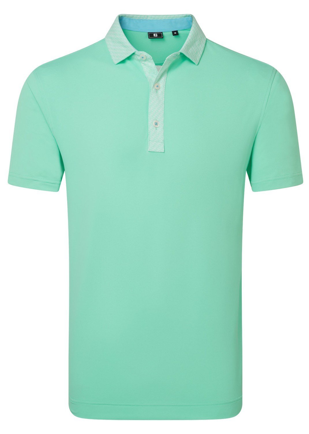 FootJoy Star Geo Trim Pique męskie polo, sea glass