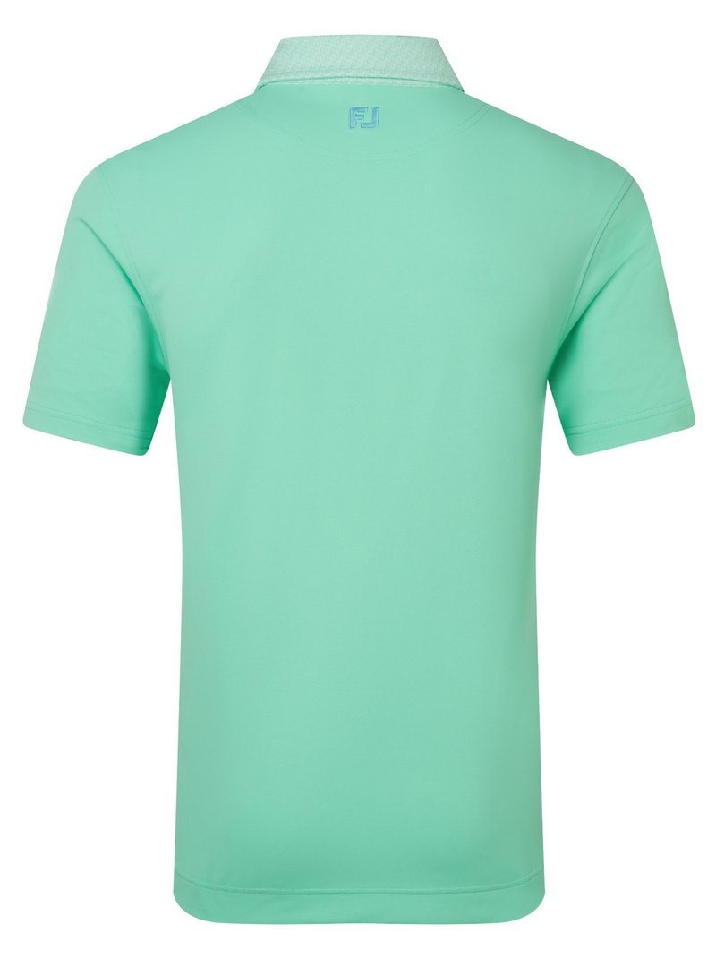 FootJoy Star Geo Trim Pique męskie polo, sea glass