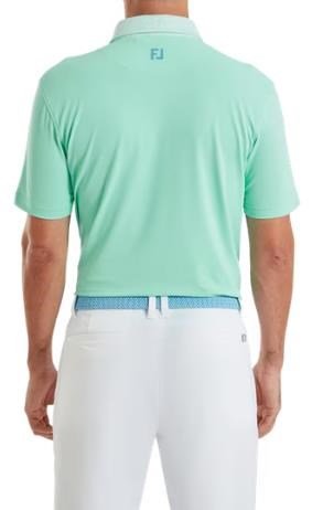 FootJoy Star Geo Trim Pique męskie polo, sea glass