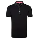 FootJoy Star Geo Trim Pique męskie polo, czarne