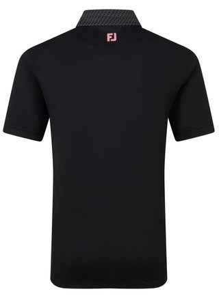 FootJoy Star Geo Trim Pique męskie polo, czarne