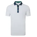 FootJoy Star Geo Trim Pique męskie polo, białe