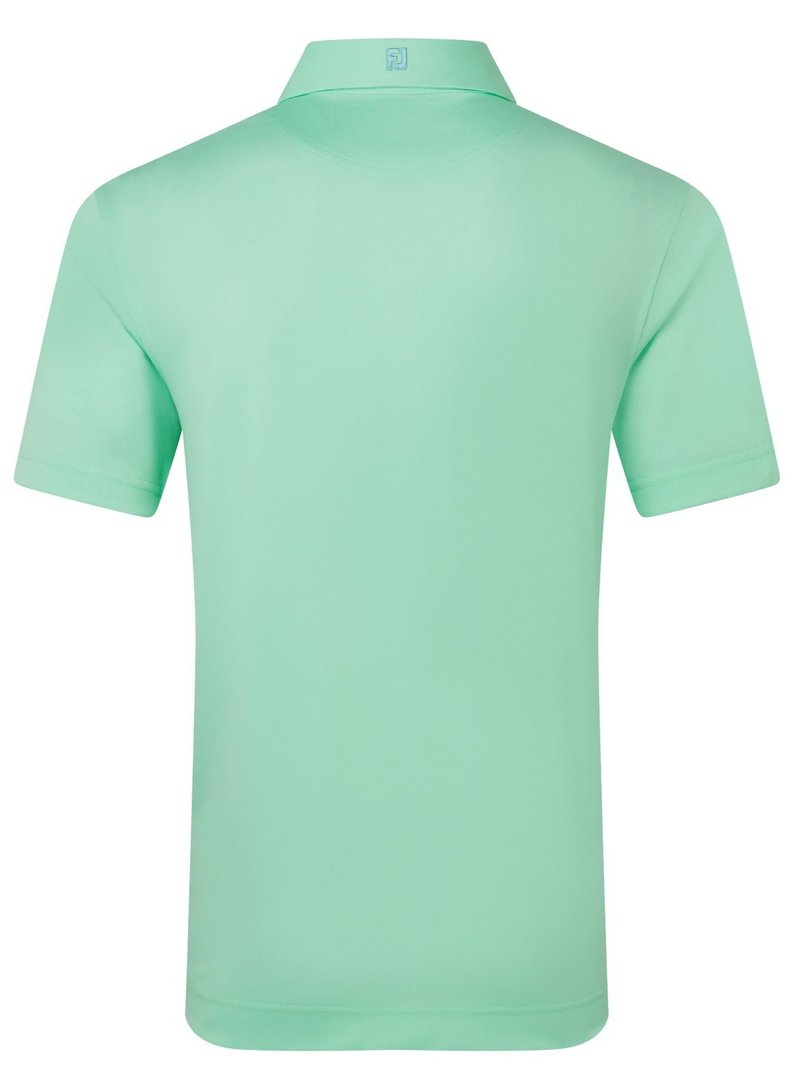 FootJoy Stretch Pique Solid męskie polo, sea glass