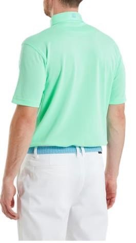 FootJoy Stretch Pique Solid męskie polo, sea glass