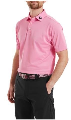 FootJoy Stretch Pique Solid męskie polo, pink pop