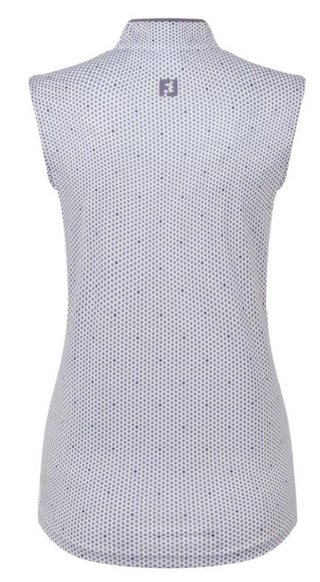 FootJoy Zip Front Tank Printed damskie polo, navy/white/dusty violet