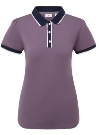 FootJoy Cap Sleeve damskie polo, dusty violet/navy