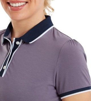 FootJoy Cap Sleeve damskie polo, dusty violet/navy
