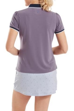 FootJoy Cap Sleeve damskie polo, dusty violet/navy