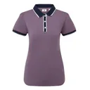 FootJoy Cap Sleeve damskie polo, dusty violet/navy