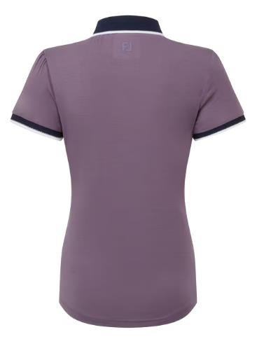 FootJoy Cap Sleeve damskie polo, dusty violet/navy