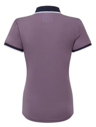 FootJoy Cap Sleeve damskie polo, dusty violet/navy