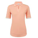 FootJoy Texture Knit damskie polo, desert peach/white
