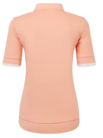 FootJoy Texture Knit damskie polo, desert peach/white