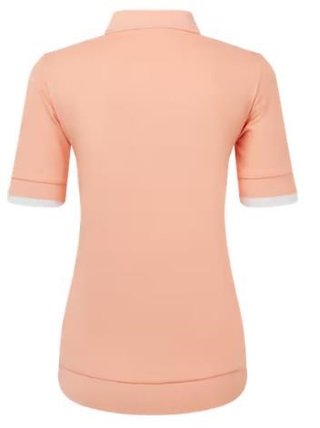 FootJoy Texture Knit damskie polo, desert peach/white