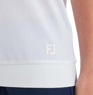 FootJoy Texture Knit damskie polo, białe