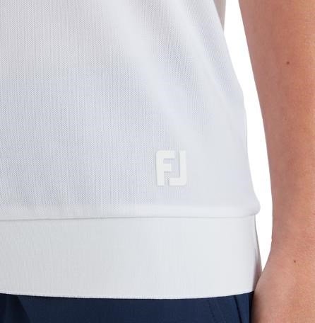 FootJoy Texture Knit damskie polo, białe