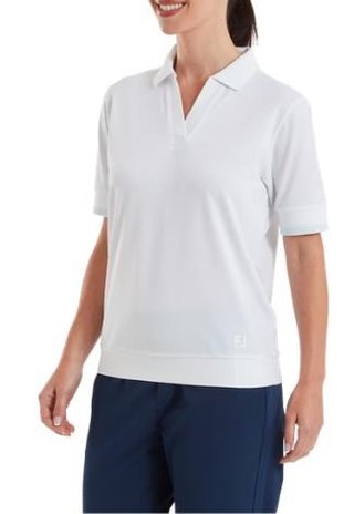 FootJoy Texture Knit damskie polo, białe