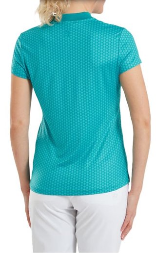 FootJoy Zip Blade damskie polo, tonal tile blue print