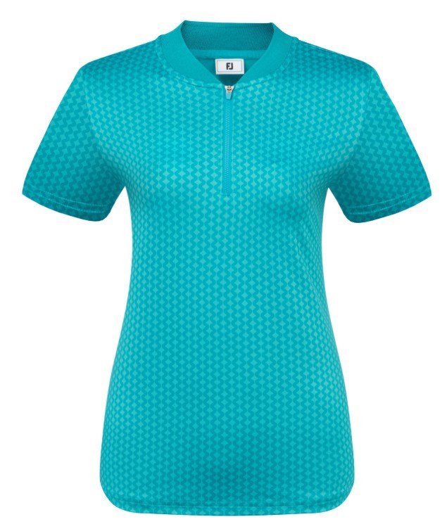 FootJoy Zip Blade damskie polo, tonal tile blue print
