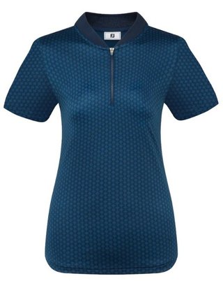FootJoy Zip Blade damskie polo, tonal tile navy print