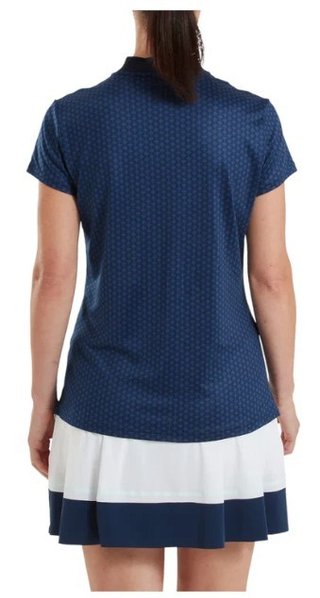 FootJoy Zip Blade damskie polo, tonal tile navy print