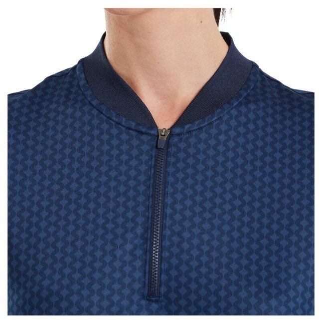 FootJoy Zip Blade damskie polo, tonal tile navy print
