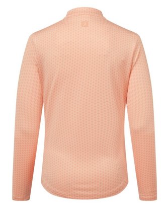 FootJoy MIDLAYER FULL ZIP PRINTED bluza damska, desert peach