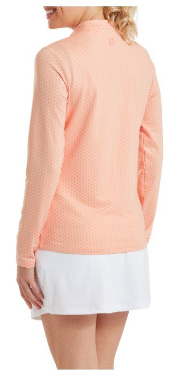 FootJoy MIDLAYER FULL ZIP PRINTED bluza damska, desert peach