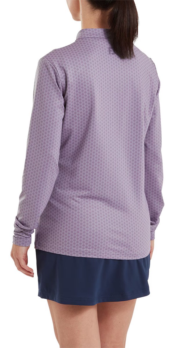 FootJoy MIDLAYER FULL ZIP PRINTED bluza damska, dusty violet