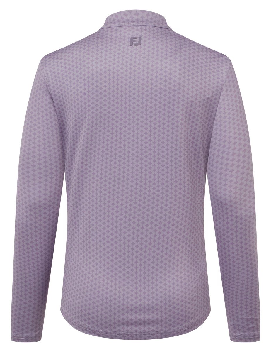 FootJoy MIDLAYER FULL ZIP PRINTED bluza damska, dusty violet