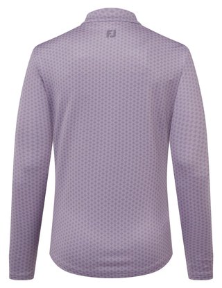 FootJoy MIDLAYER FULL ZIP PRINTED bluza damska, dusty violet