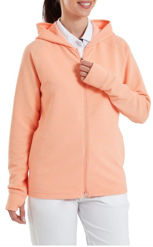 Footjoy Full-Zip Ottoman Hoodie damska bluza, desert peach