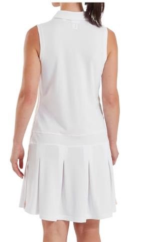 FootJoy Pleated sukienka golfowa, white/desert peach