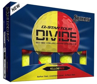 Srixon Q-Star Tour Divide Golfbälle, żółto/czerwone