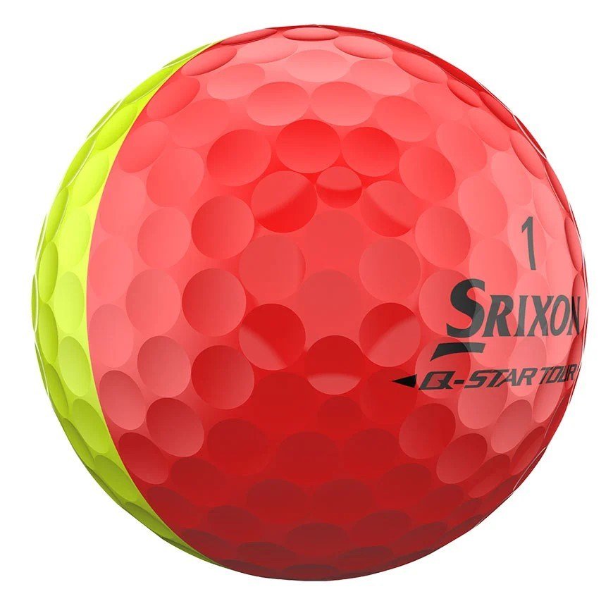 Srixon Q-Star Tour Divide Golfbälle, żółto/czerwone