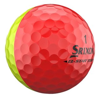 Srixon Q-Star Tour Divide Golfbälle, żółto/czerwone