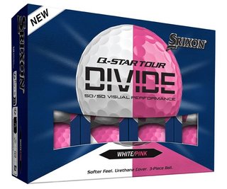 Srixon Q-Star Tour Divide piłki golfowe, biało/różowe