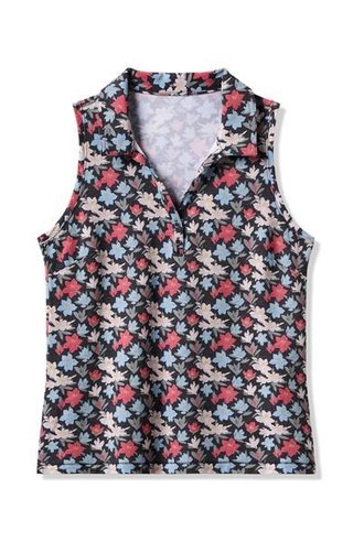 Travis Mathew Course Time damskie polo, black/floral