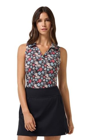 Travis Mathew Course Time damskie polo, black/floral