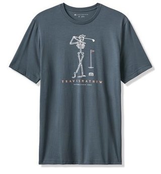 Travis Mathew Lost Swing Tee koszulka męska, mood indigo/vintage indigo