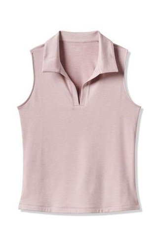 Travis Mathew Skyloft Light Sleeveless damskie polo bez rękawów, heather violet ice