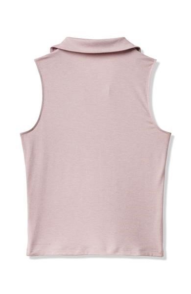 Travis Mathew Skyloft Light Sleeveless damskie polo bez rękawów, heather violet ice